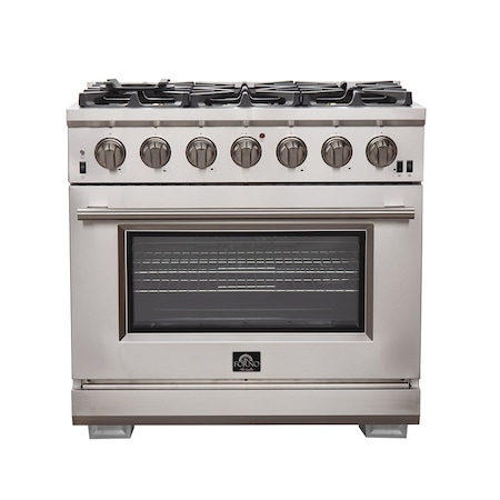 Forno Capriasca Titanium Professional 36In. Freestanding Gas Range FFSGS6260-36